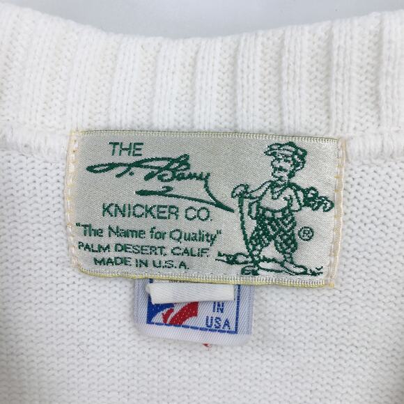 Vintage The T. Barry Knicker Co Argyle Vest Golf Sweater XXL Sleeveless V-Neck - Picture 4 of 6